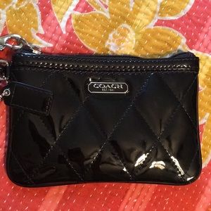 Coach x Poppy wristlet Patent Leather Black